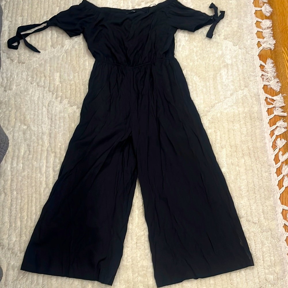 NWT black jumpsuit off the shoulder
